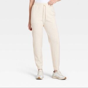 All In Motion™ Women's Airy Sleek Jogger Sweatpants - Heathered Cream L